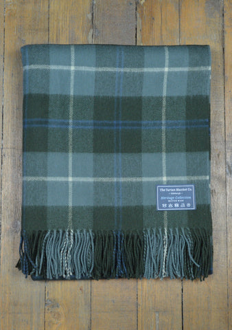 Scottish Lambswool Blanket in Douglas Weathered Tartan