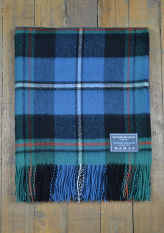 Scottish Lambswool Blanket in Macrae Hunting Ancient Tartan