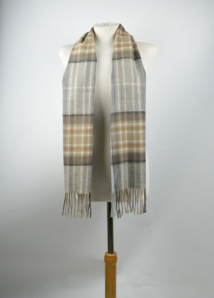 Cashmere Scarf in Mackellar Natural Tartan