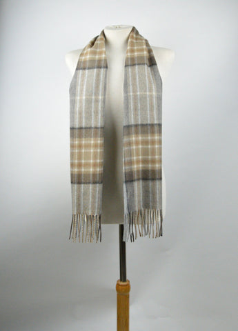 Cashmere Scarf in Mackellar Natural Tartan