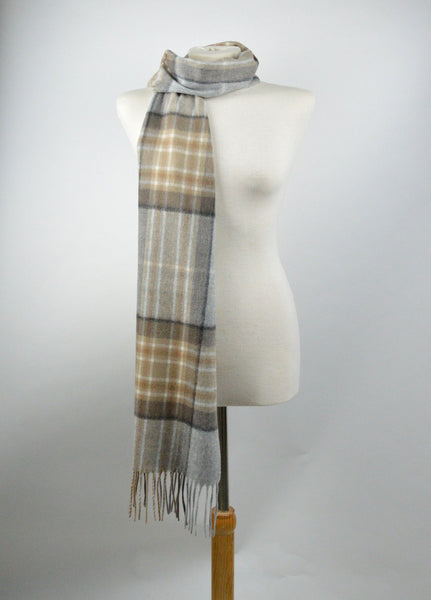 Cashmere Scarf in Mackellar Natural Tartan