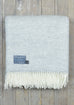 New Wool Blanket in Silver Herringbone