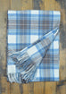 Lambswool Blanket in Stewart Muted Blue Tartan