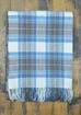 Lambswool Blanket in Stewart Muted Blue Tartan