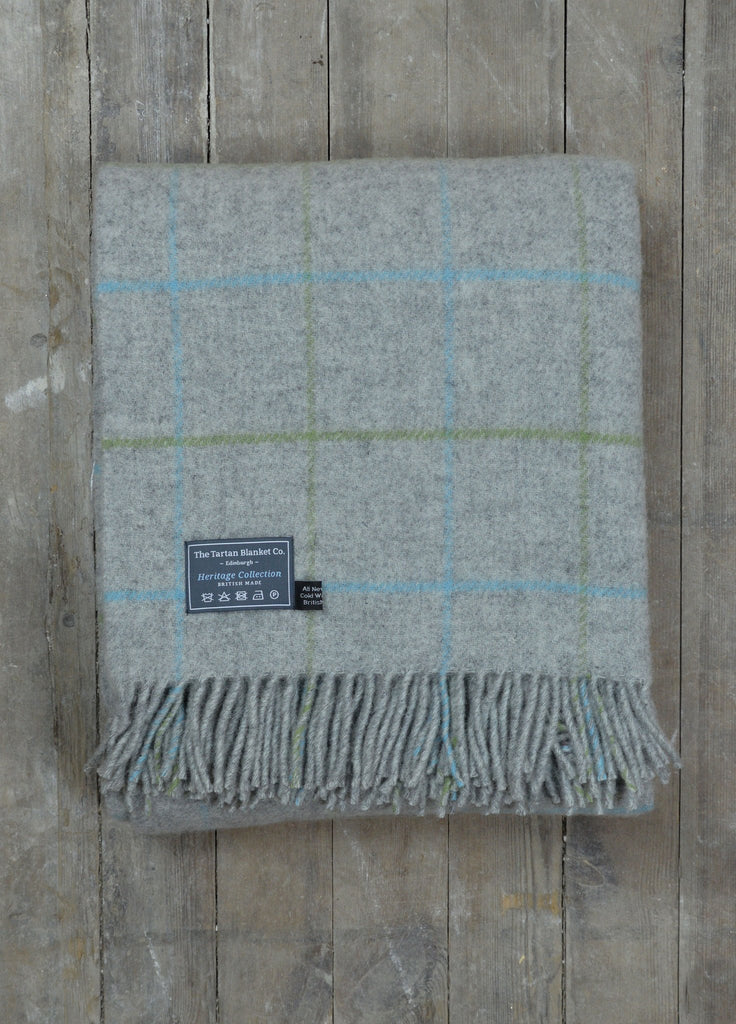 New Wool Blanket in Stone Overcheck