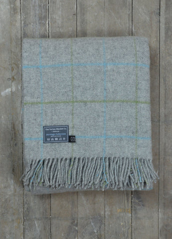 New Wool Blanket in Stone Overcheck