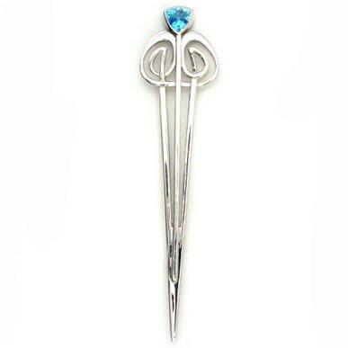 Luxury Silver Celtic Trillion Kilt Pin