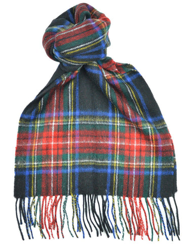Stewart Black Modern Tartan Scarf