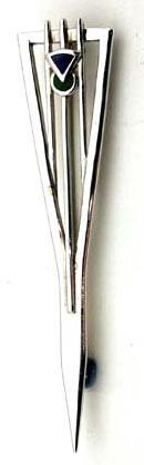 Luxury Silver Contemporary Thistle Kilt Pin