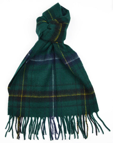 Hamilton Green Modern Tartan Scarf