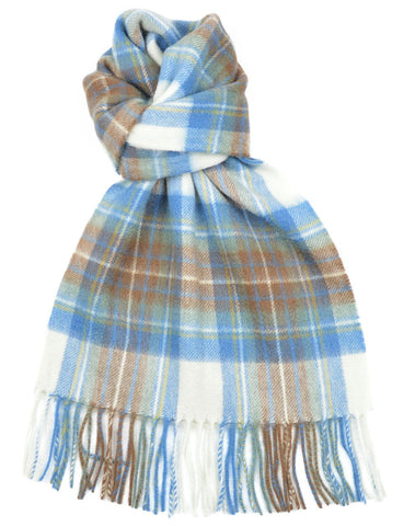 Stewart Muted Blue Tartan Scarf