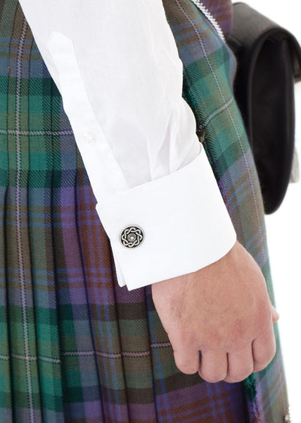 Victorian Collar Dress Shirt with Double Cuff - Cuff Detail