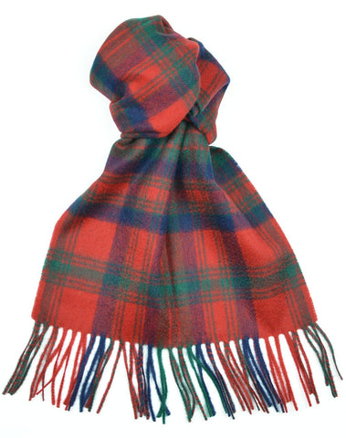 Matheson Red Modern Tartan Scarf