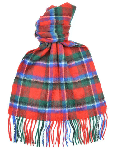 Sinclair Red Modern Tartan Scarf
