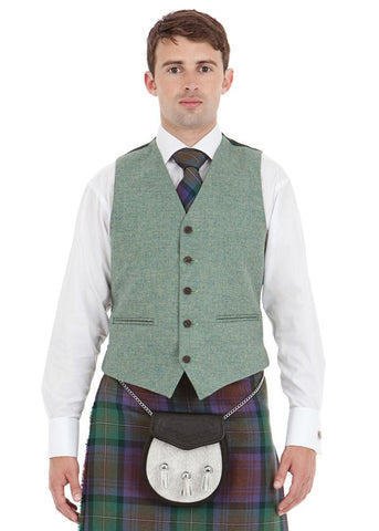 Custom Made 5 Button Tweed Waistcoat