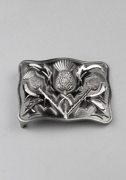 Contemporary Thistle Kilt Belt Buckle