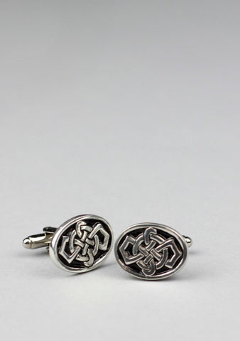 Celtic Knot Design Pewter Cufflinks