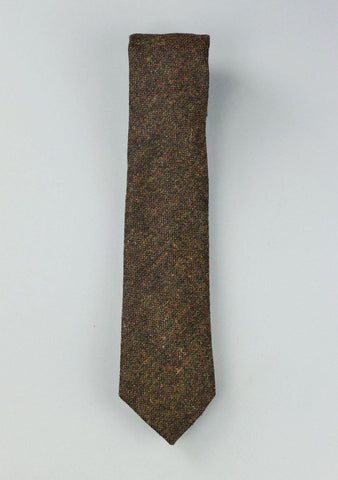 Slim Fit Brown Tweed Neck Tie