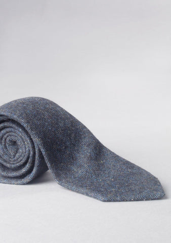 Slim Fit Blue Tweed Neck Tie