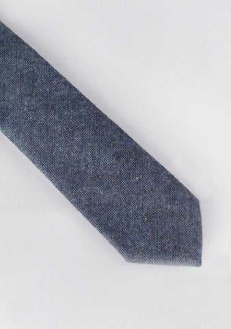Slim Fit Blue Tweed Neck Tie