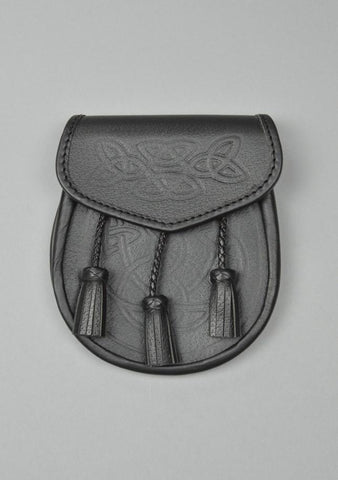 Celtic Embossed Leather Sporran