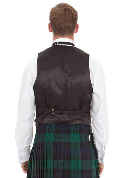 Luxury 3 Button Prince Charlie Waistcoat - Back