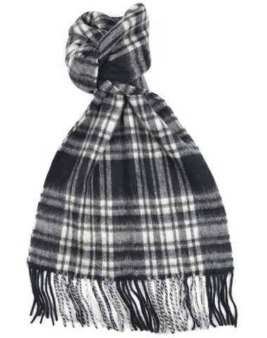 Menzies Black/White Modern Tartan Scarf