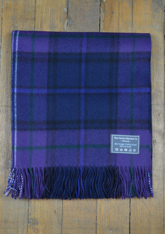 Scottish Lambswool Blanket in Scotland Forever Tartan