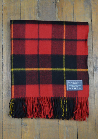 Scottish Lambswool Blanket in Wallace Tartan